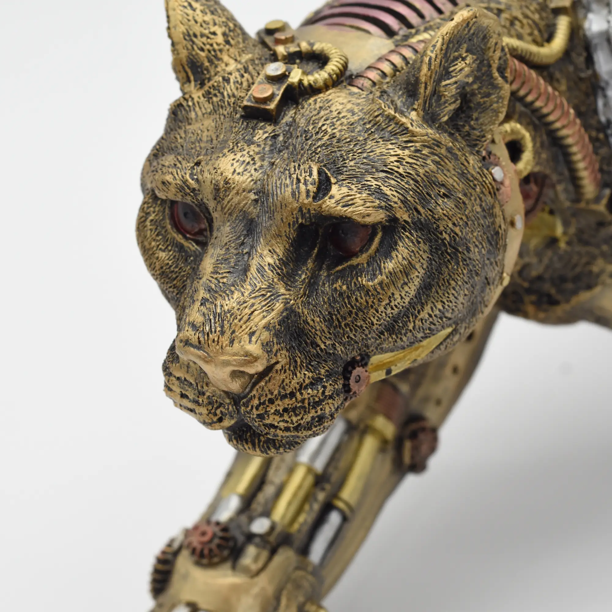 Steampunkfigur eines mechanischen Panthers aus Resin – Bild 4