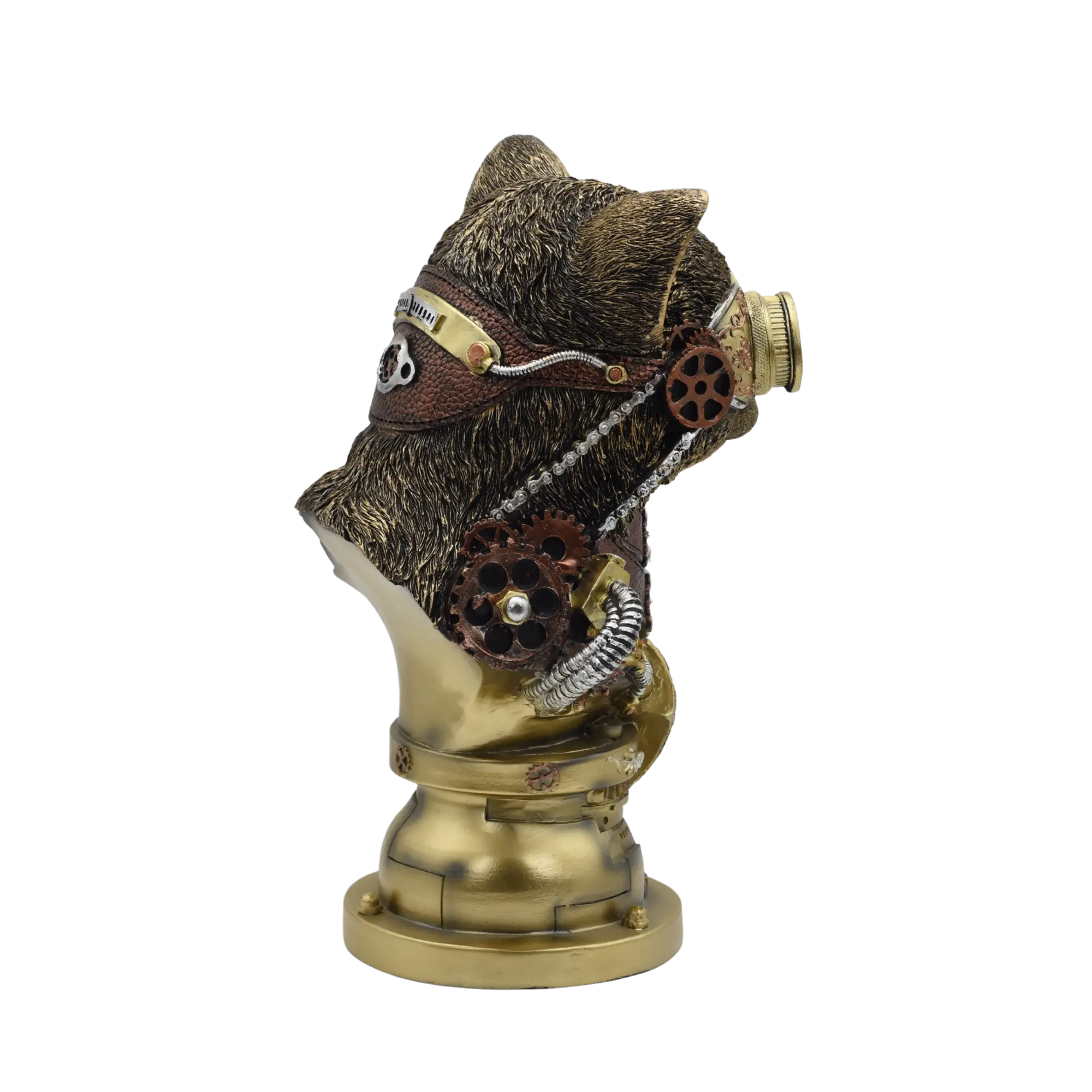 Katzenbüste aus Resin im Steampunkstyle – Bild 8