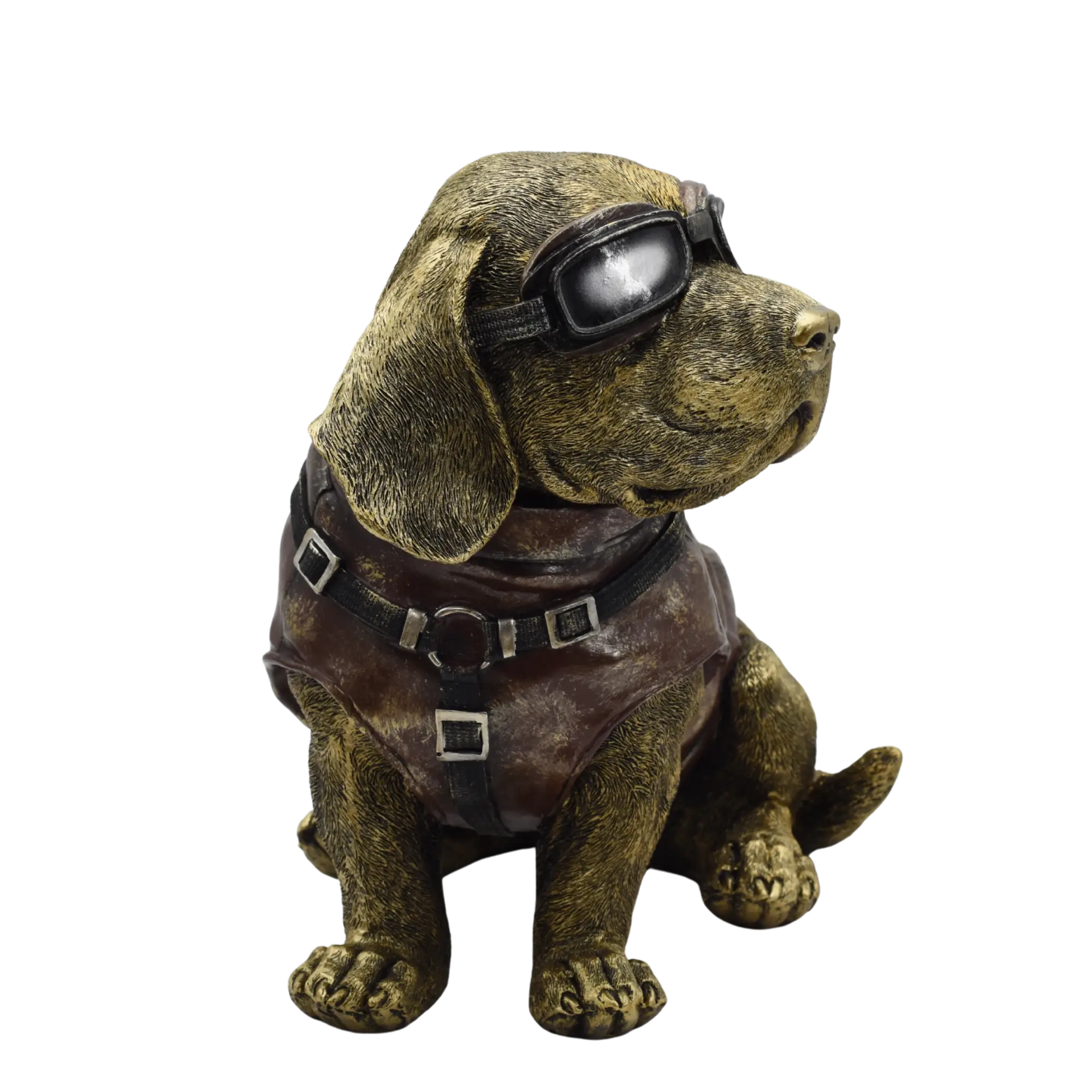 Dackel aus Resin mit Fliegerbrille – Bild 5