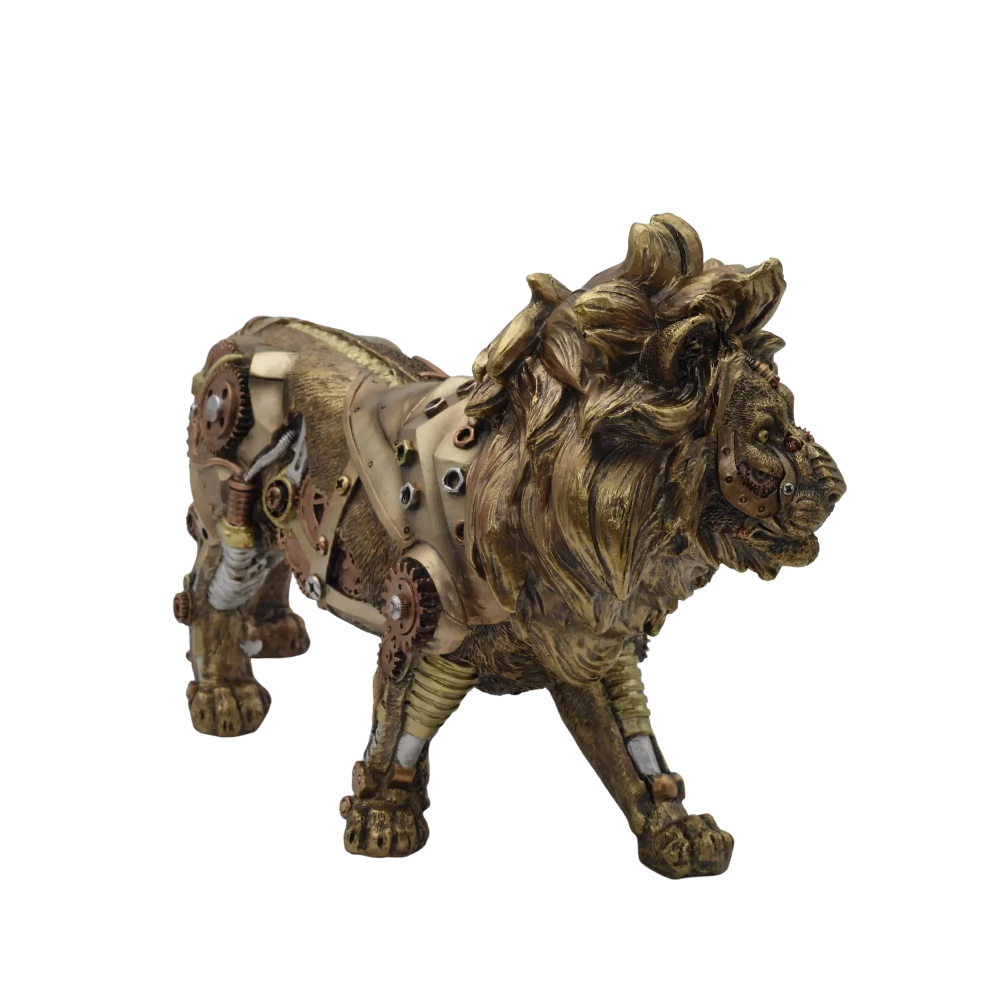 Steampunkfigur eines mechanischen Löwen aus Resin – Bild 5