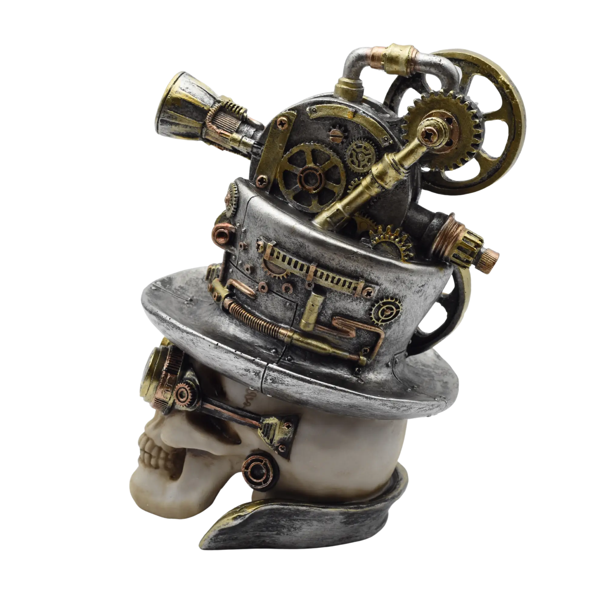 Totenschädel aus Resin mit Zylinder und Filmprojektor – Bild 2