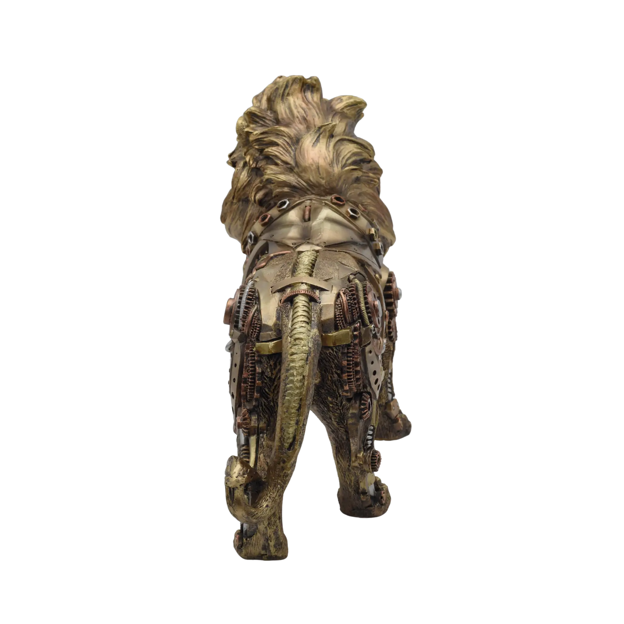 Steampunkfigur eines mechanischen Löwen aus Resin – Bild 7
