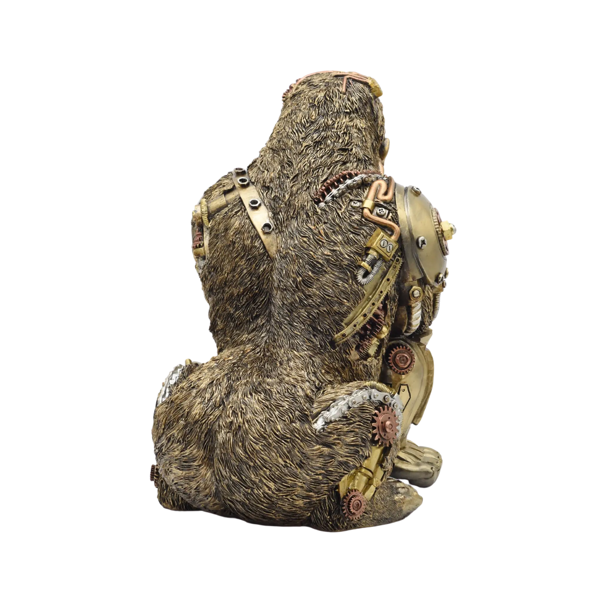 Hockender Gorilla aus Resin mit mechanischen Armen – Bild 8