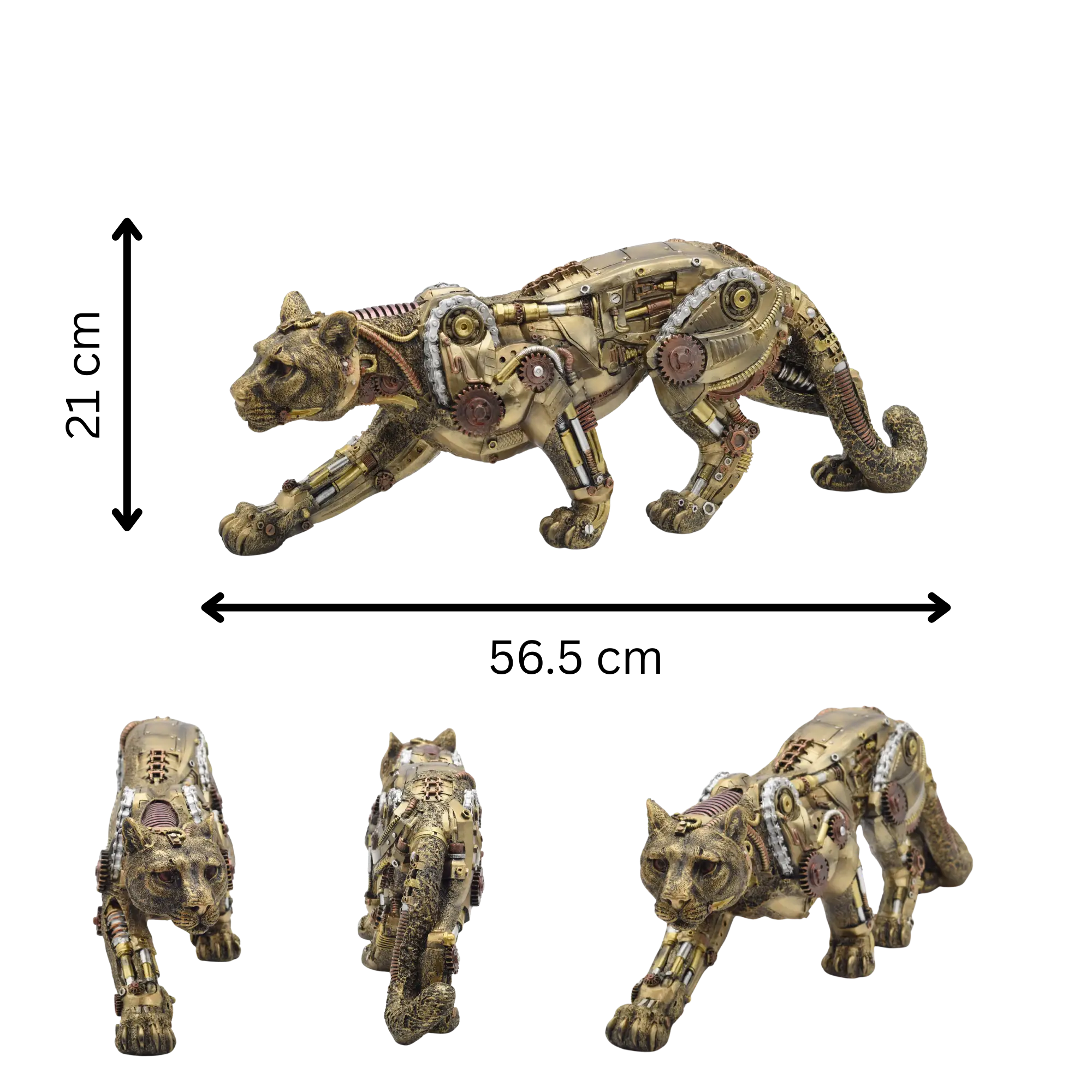 Steampunkfigur eines mechanischen Panthers aus Resin – Bild 9