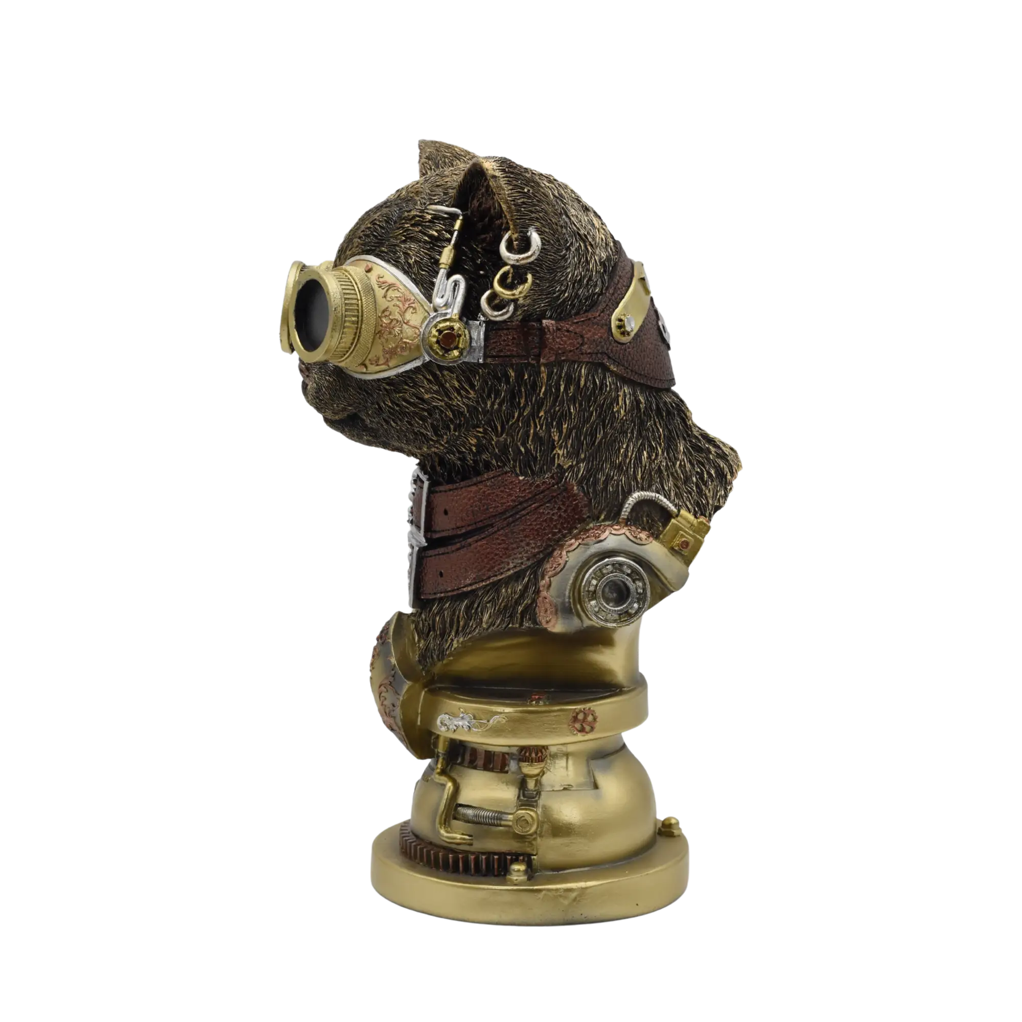 Katzenbüste aus Resin im Steampunkstyle – Bild 5