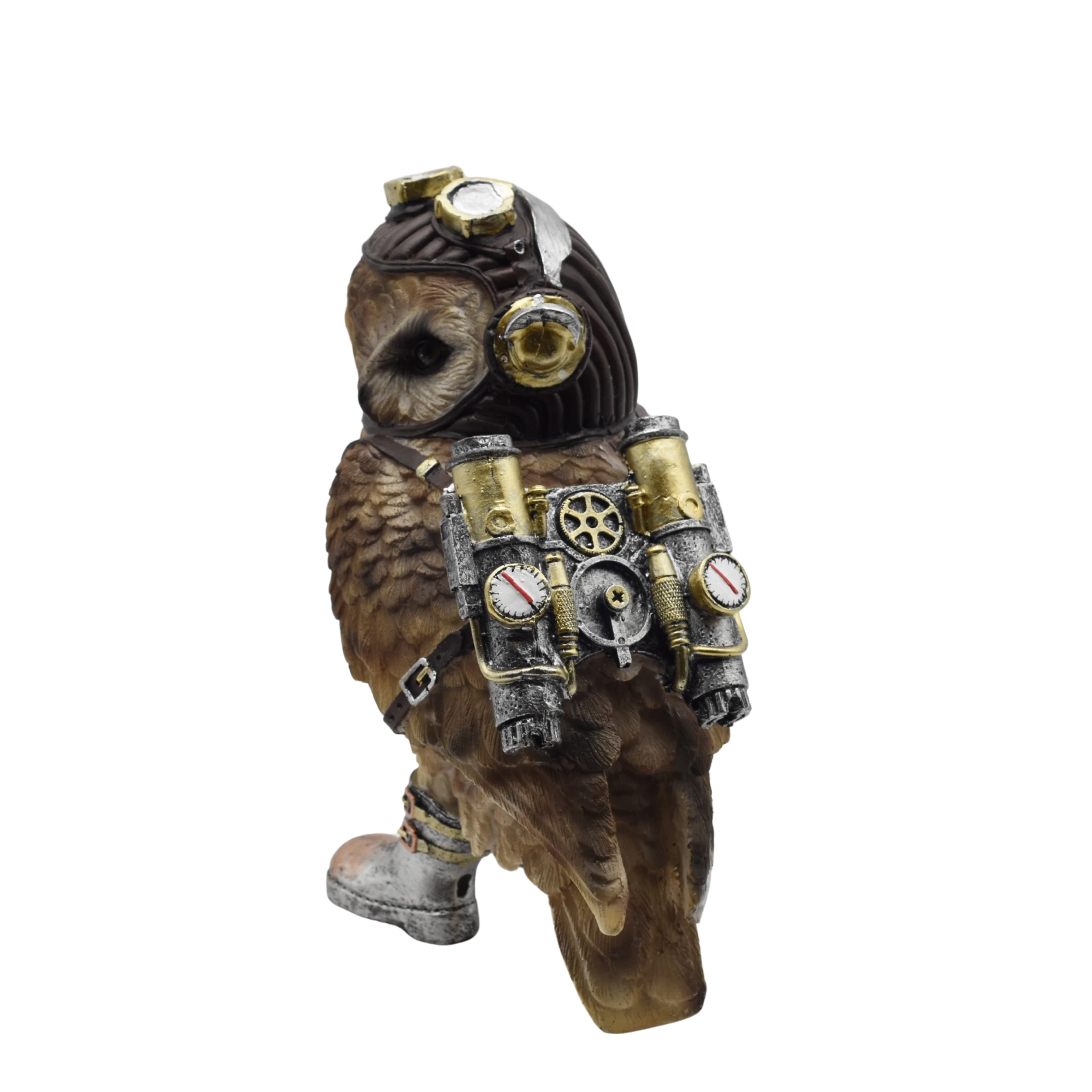 Steampunkeule aus Resin mit Raketenrucksack und Fliegerbrille – Bild 2