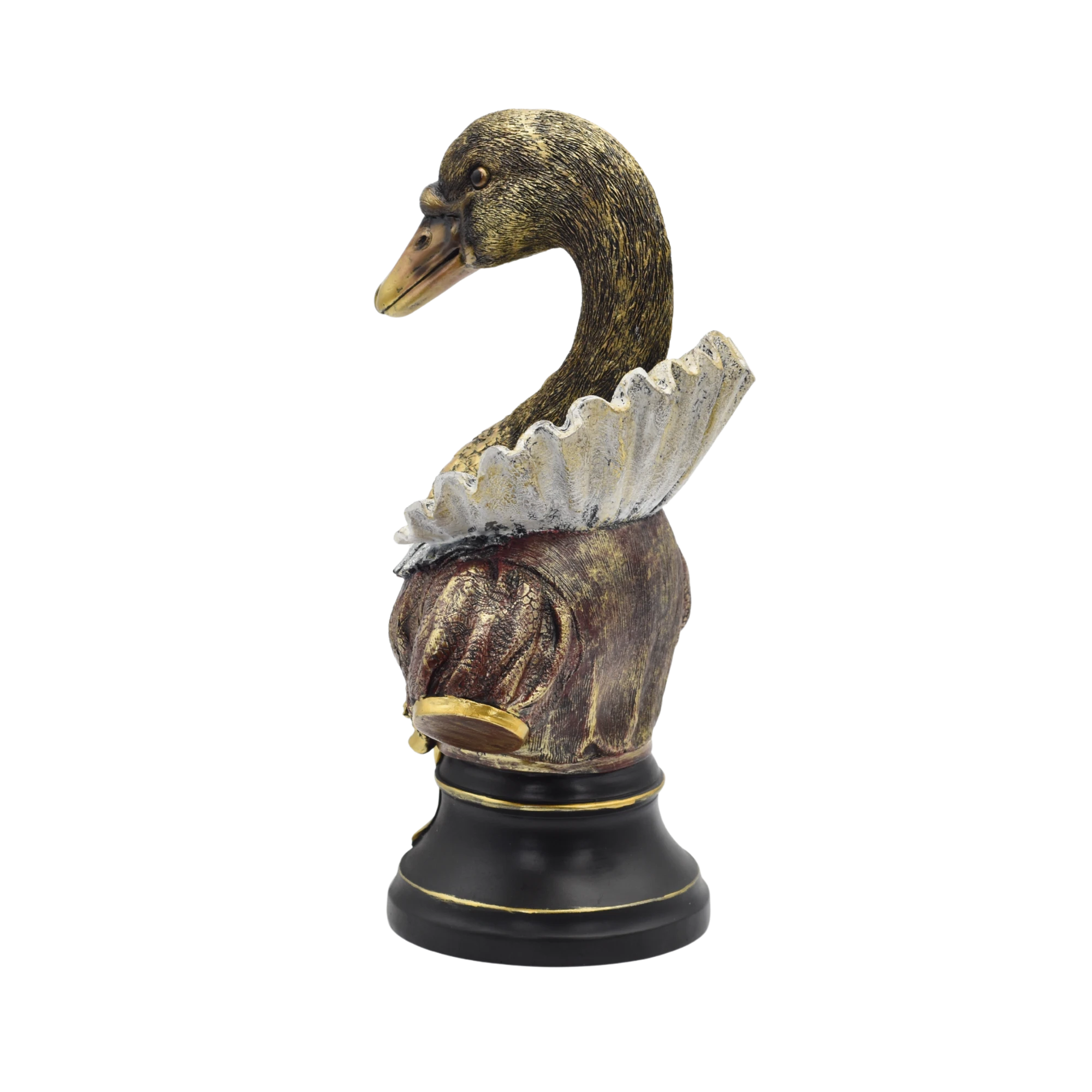 Büste eines Schwans mit Rüschenkragen – Bild 3