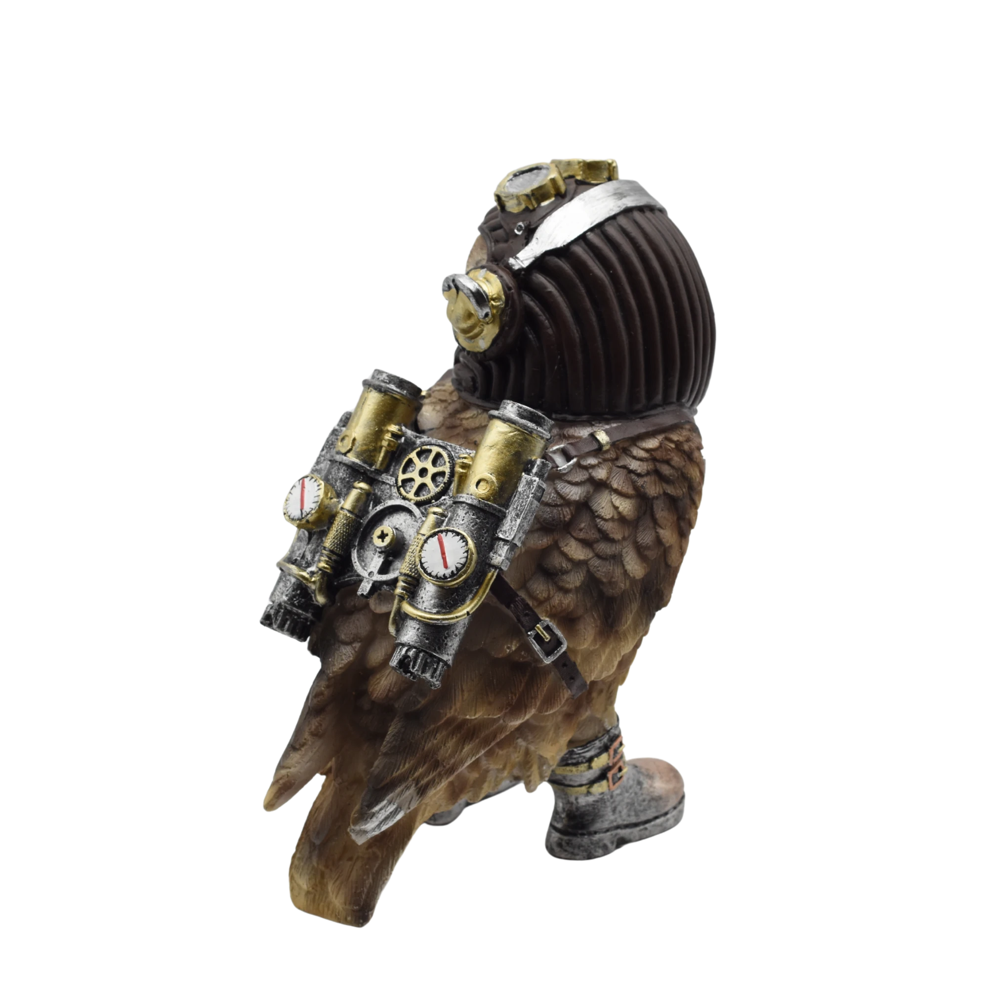 Steampunkeule aus Resin mit Raketenrucksack und Fliegerbrille – Bild 3
