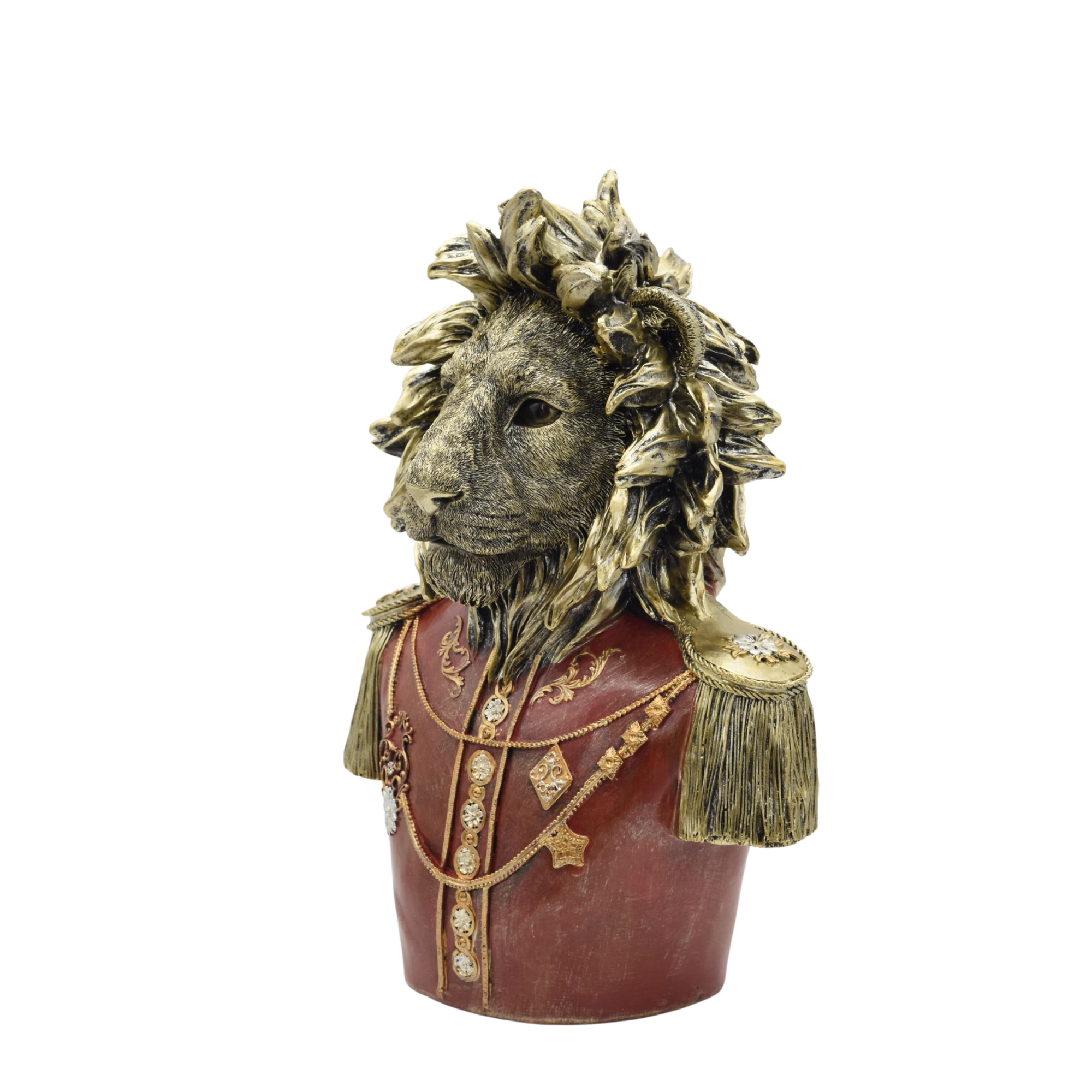 Büste eines Löwen in Uniform