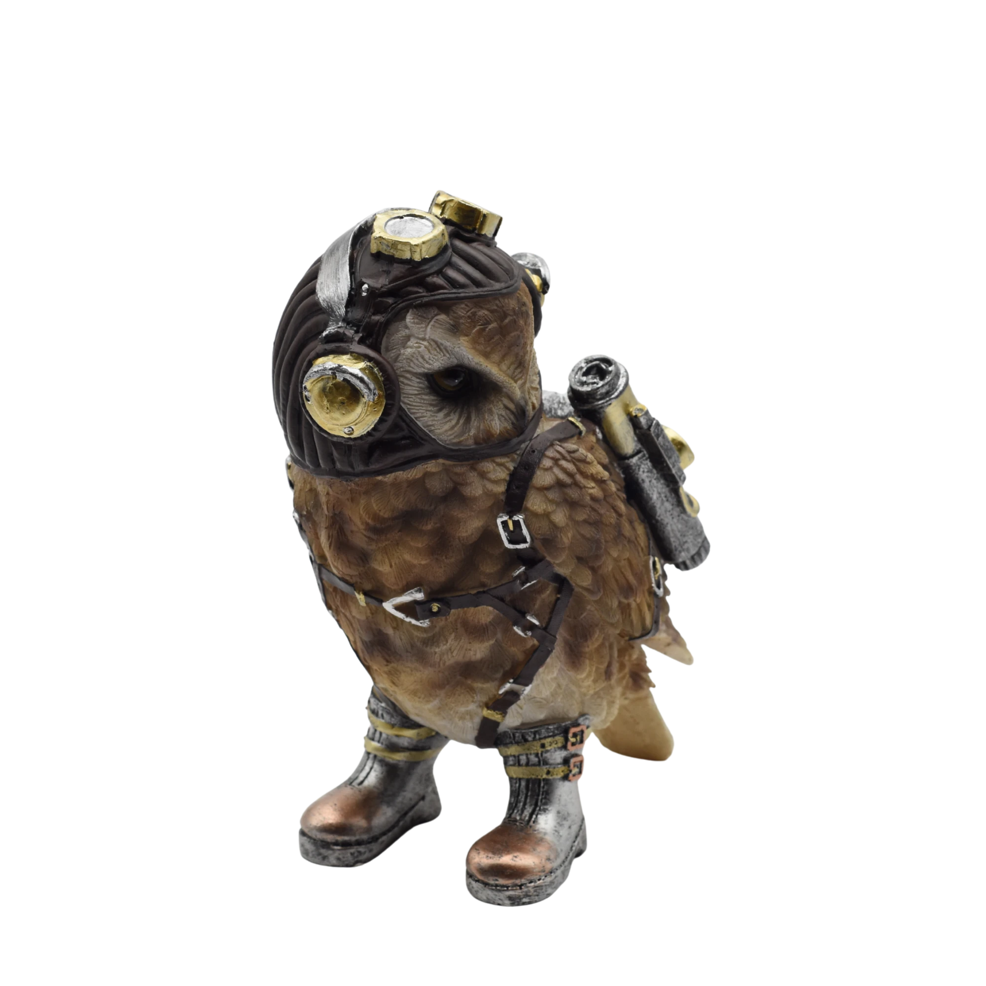 Steampunkeule aus Resin mit Raketenrucksack und Fliegerbrille – Bild 4