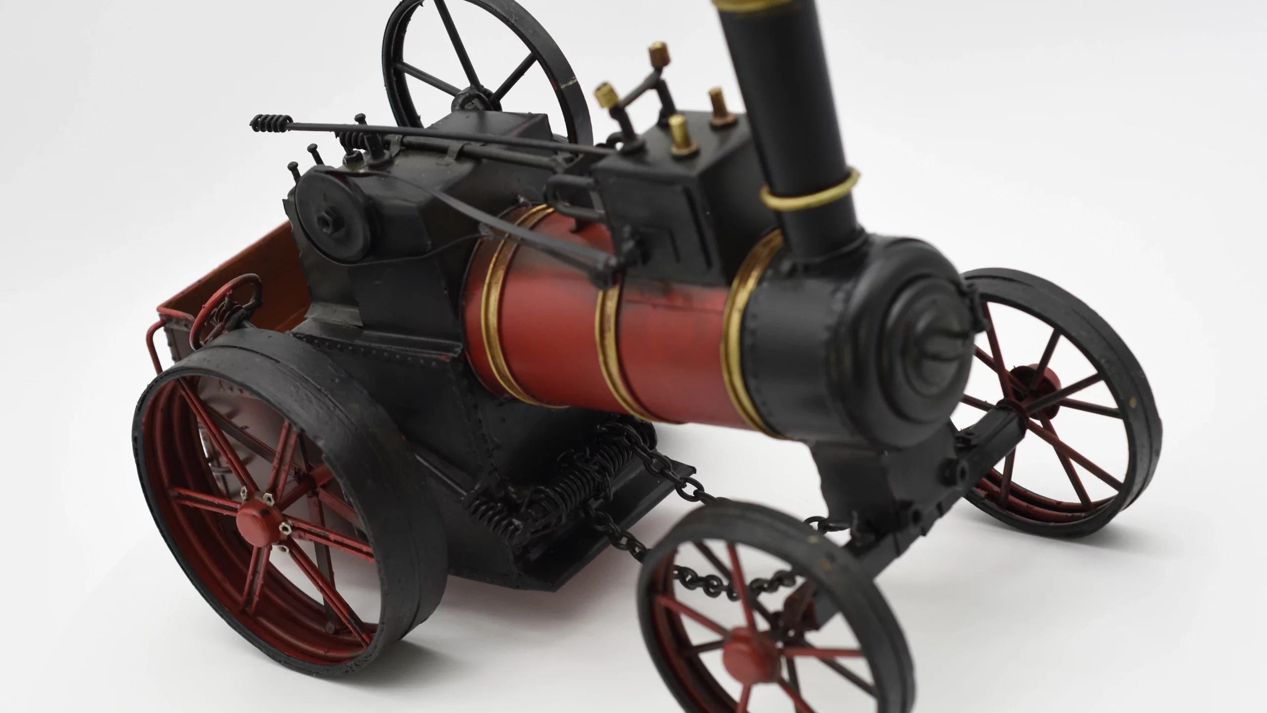 Miniaturmodel eines antiken Dampfzuges aus Zinn – Bild 2
