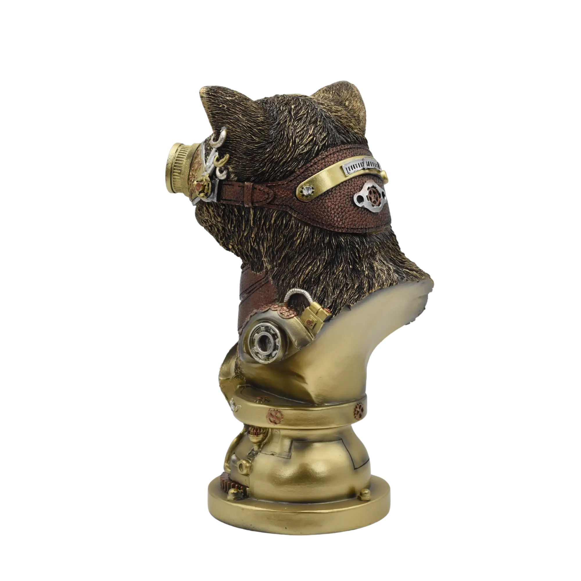 Katzenbüste aus Resin im Steampunkstyle – Bild 6