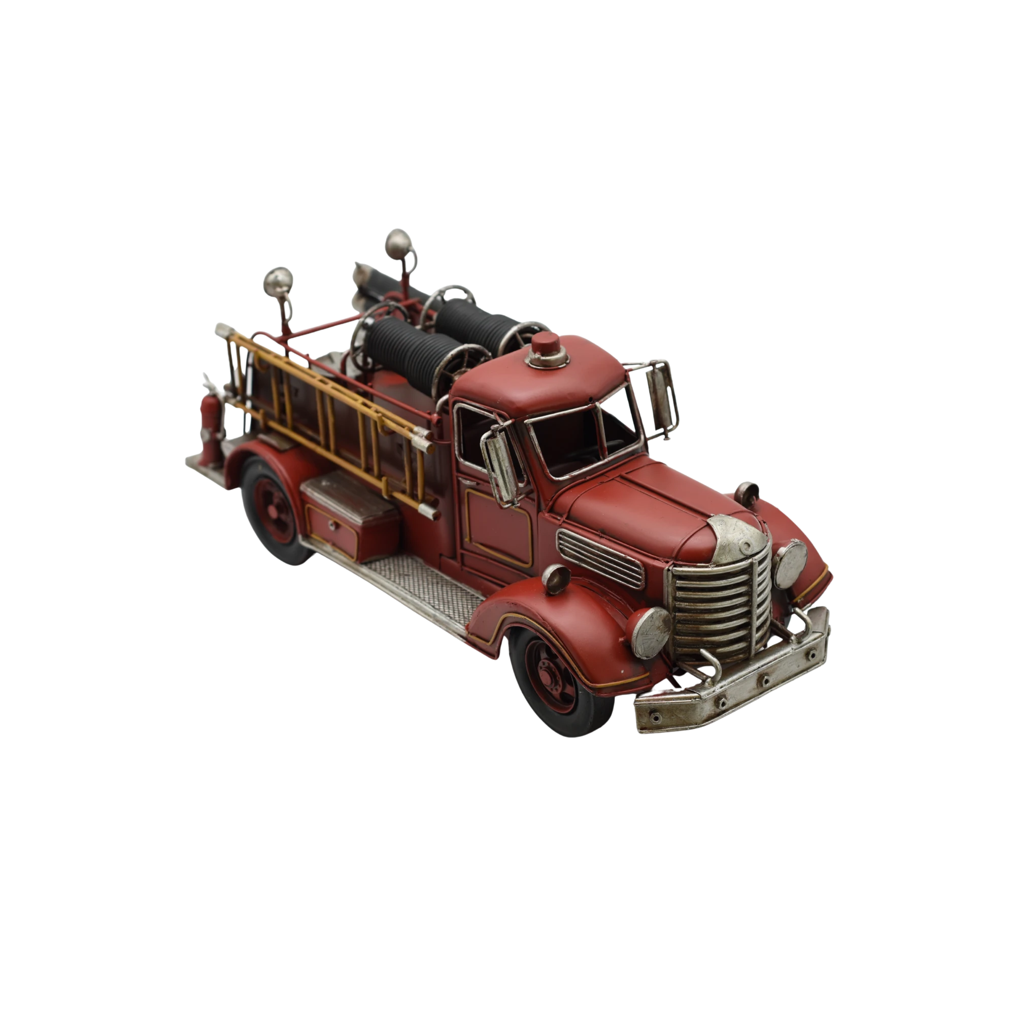 Miniaturmodel eines Feuerwehrtrucks aus Zinn aus den 1940er Jahren – Bild 10