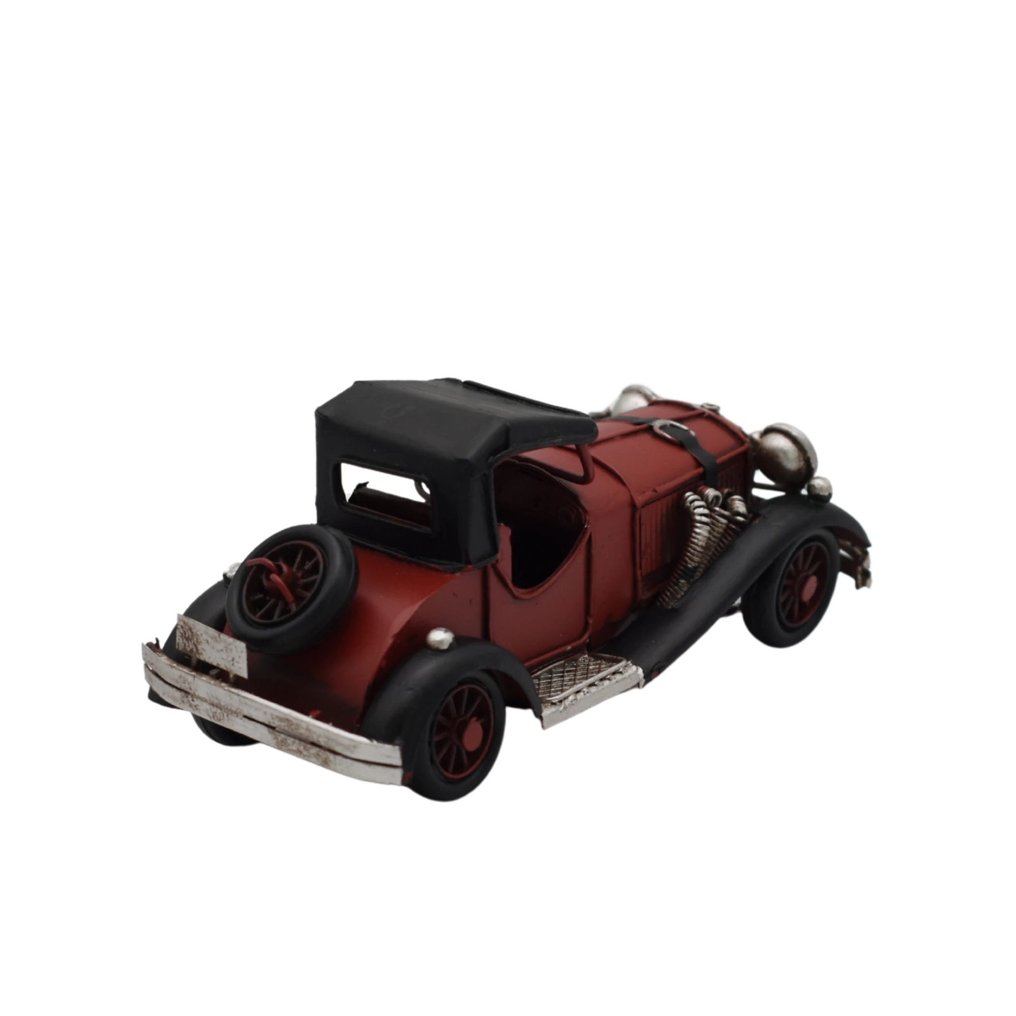 Miniaturmodel eines Oldtimers aus Zinn aus den 1920er Jahren in Feuerrot – Bild 6