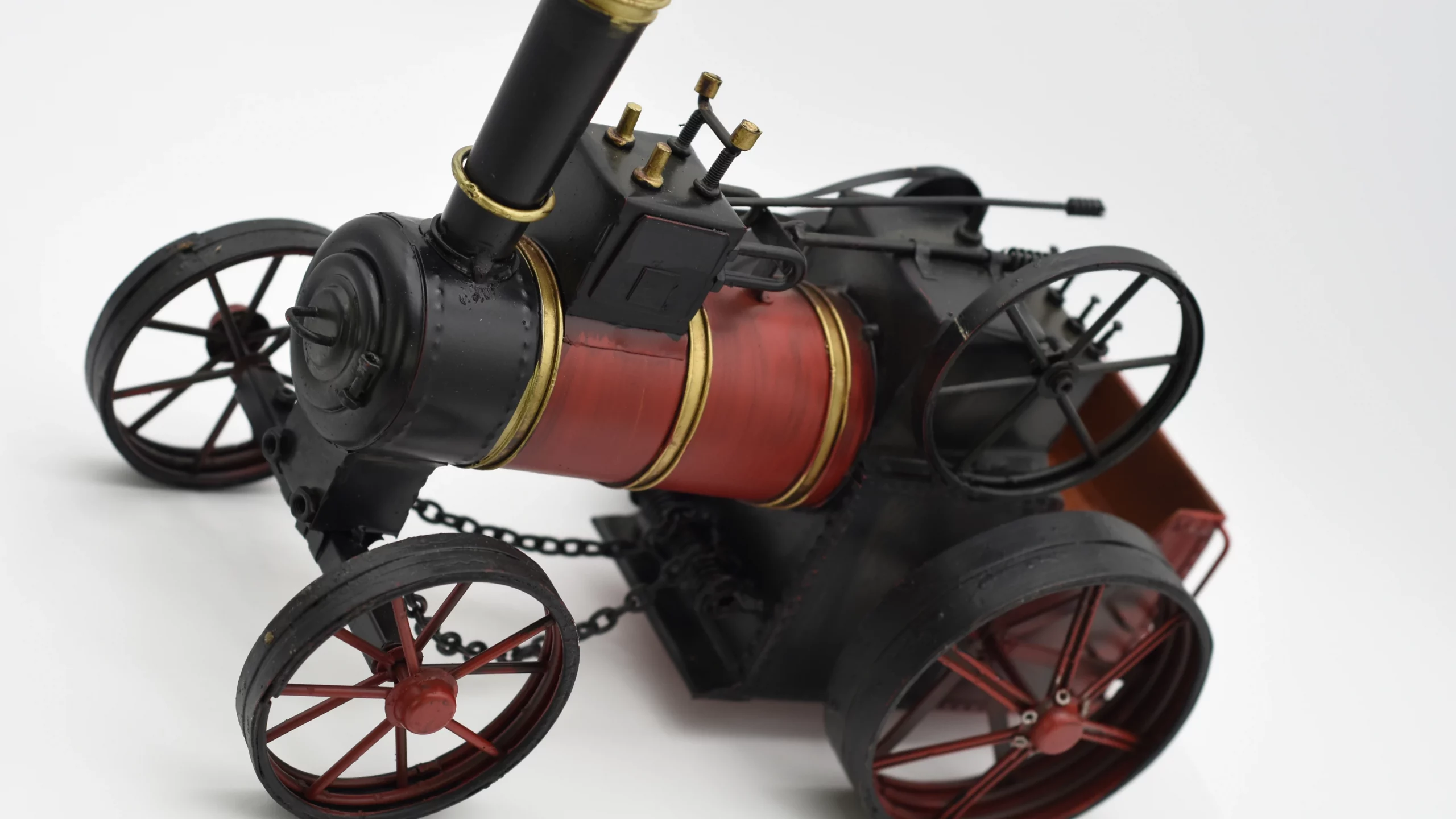 Miniaturmodel eines antiken Dampfzuges aus Zinn – Bild 4