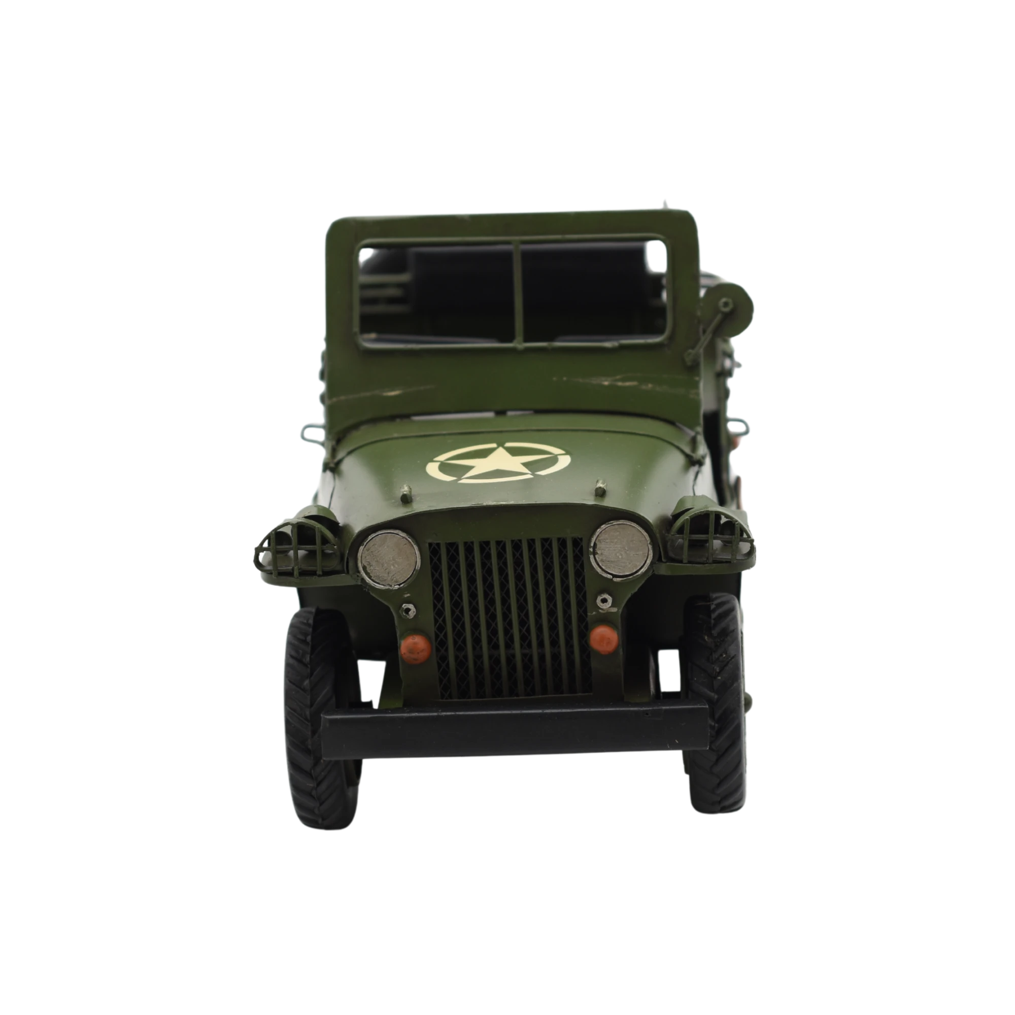 Offener Miniaturmilitärjeep aus Zinn – Bild 5