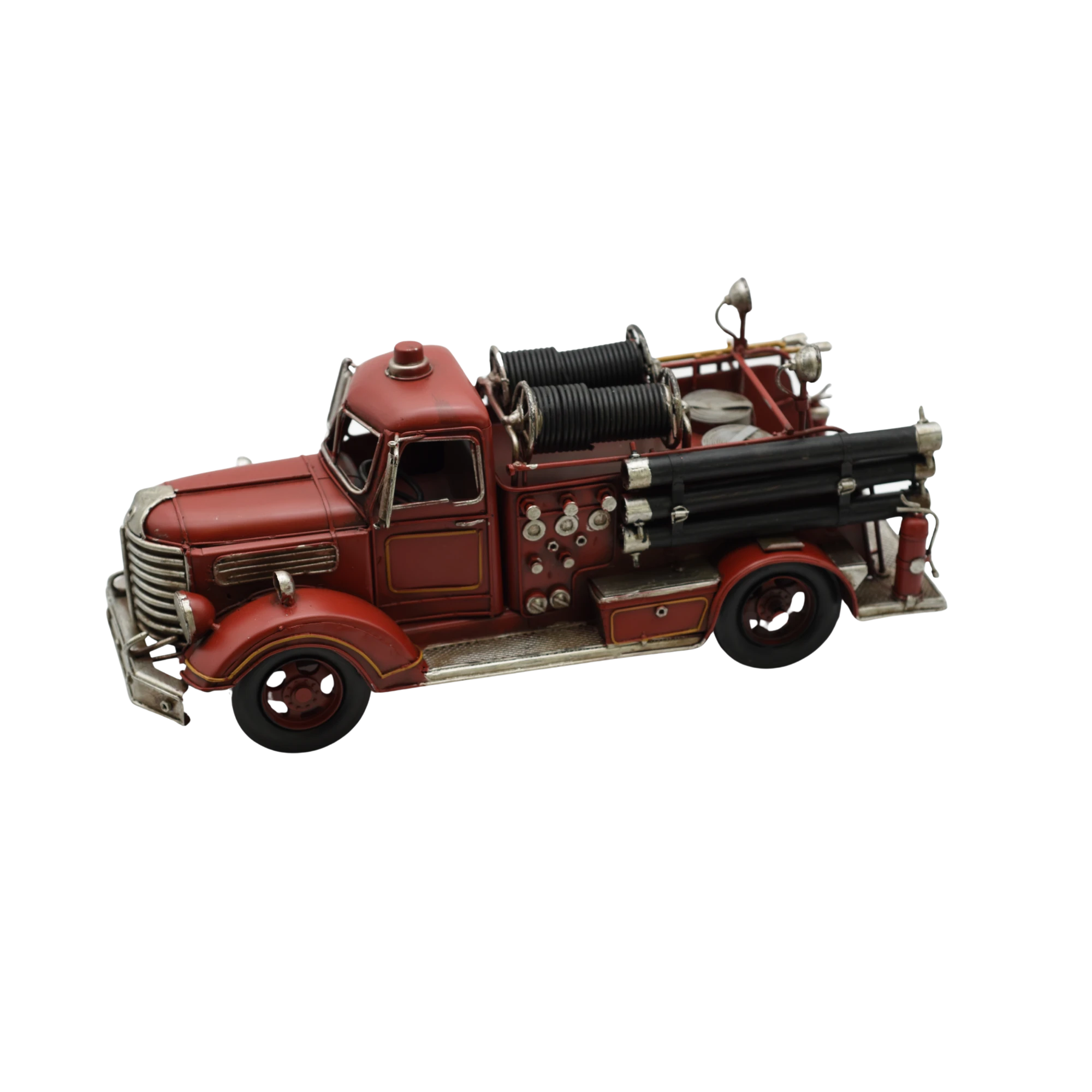 Miniaturmodel eines Feuerwehrtrucks aus Zinn aus den 1940er Jahren – Bild 6