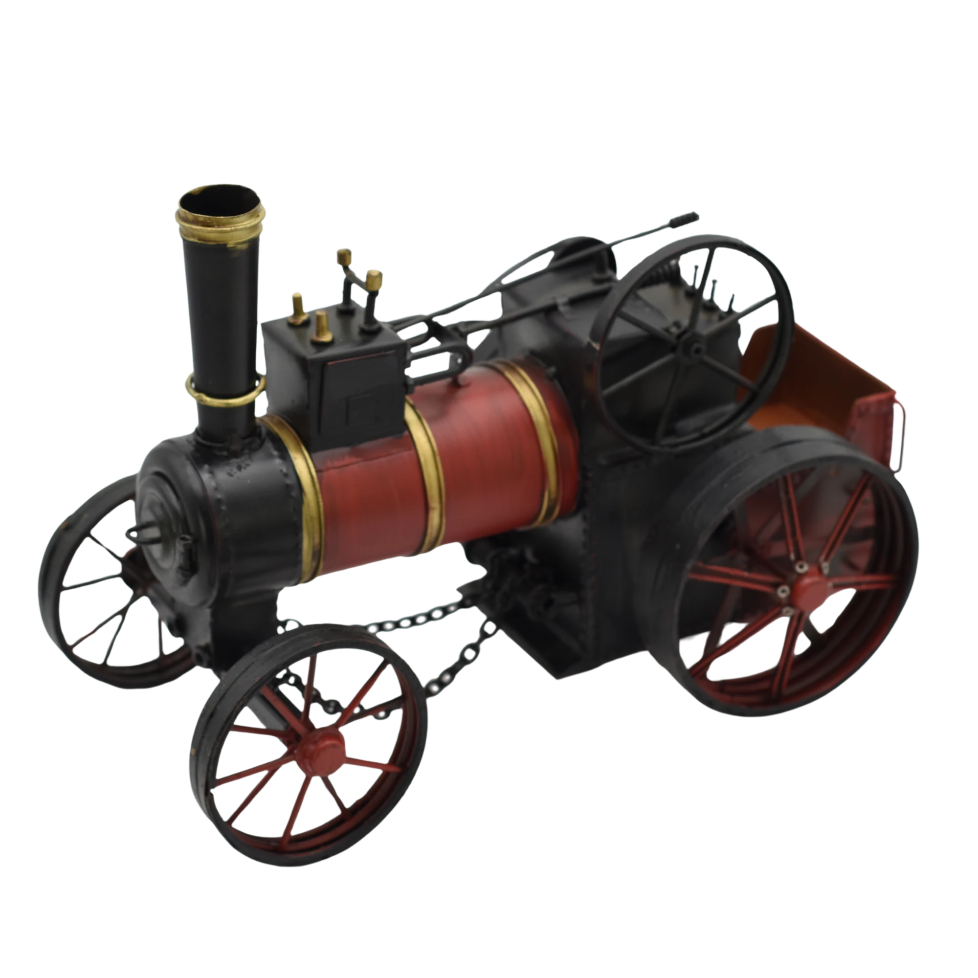 Miniaturmodel eines antiken Dampfzuges aus Zinn – Bild 6