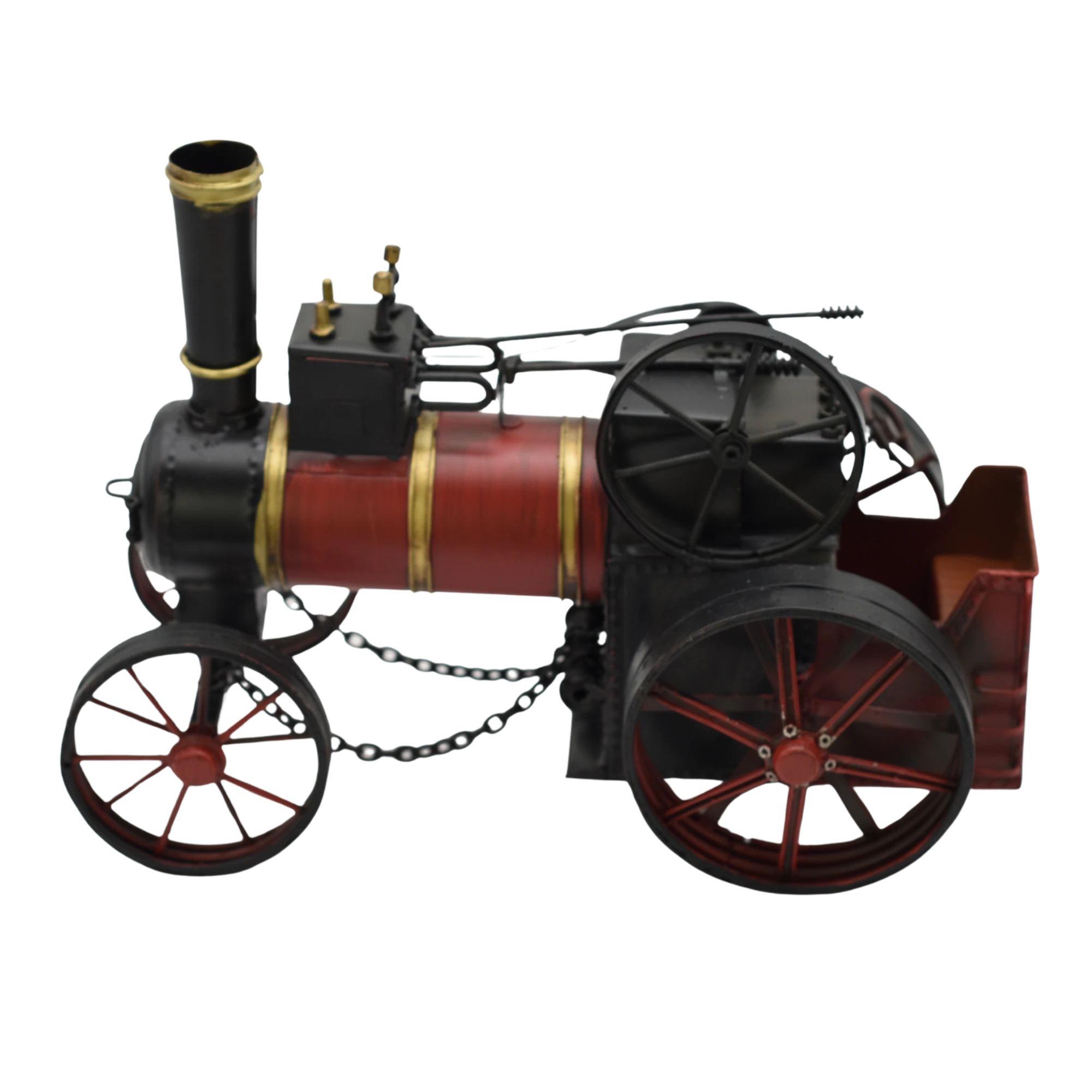 Miniaturmodel eines antiken Dampfzuges aus Zinn – Bild 7