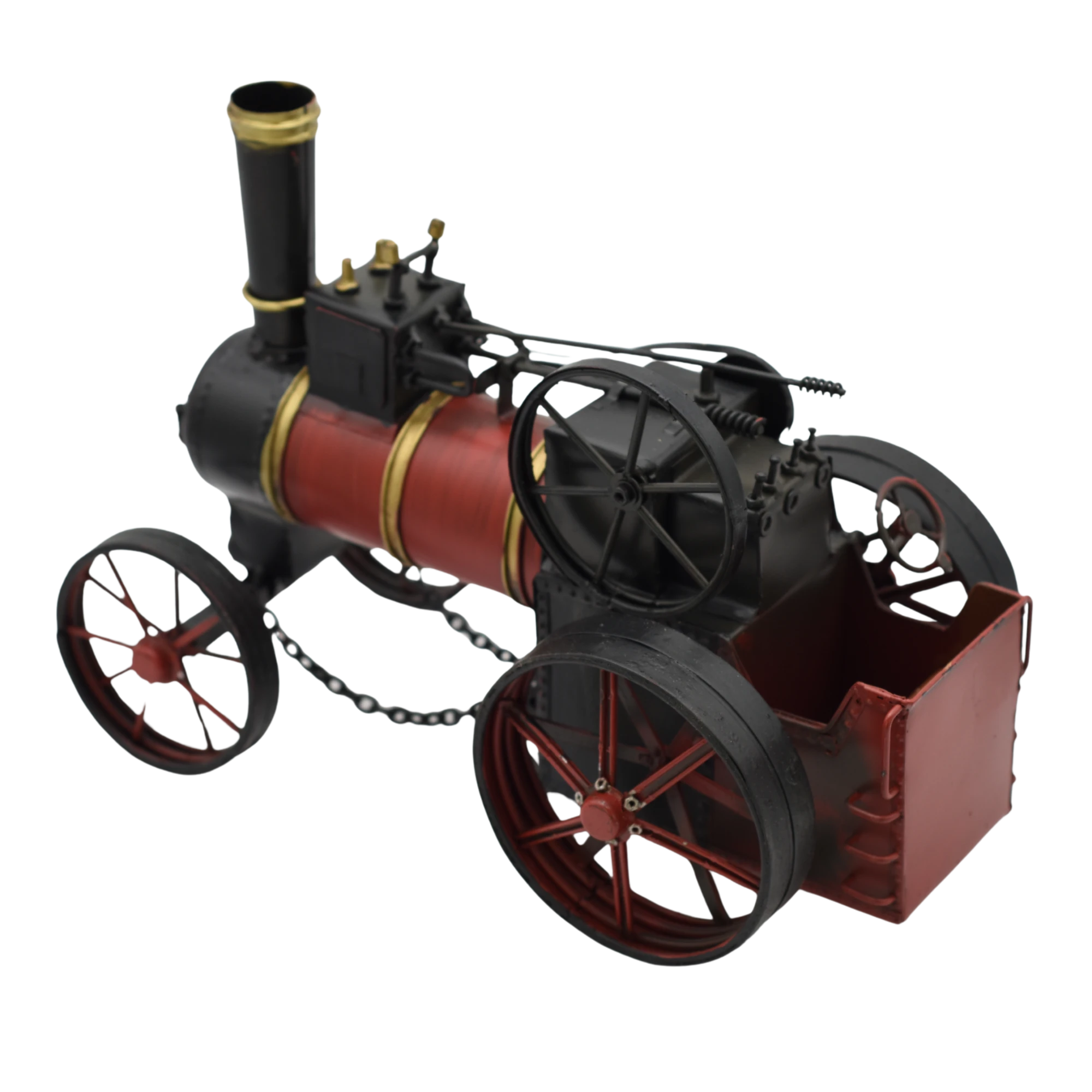 Miniaturmodel eines antiken Dampfzuges aus Zinn – Bild 8