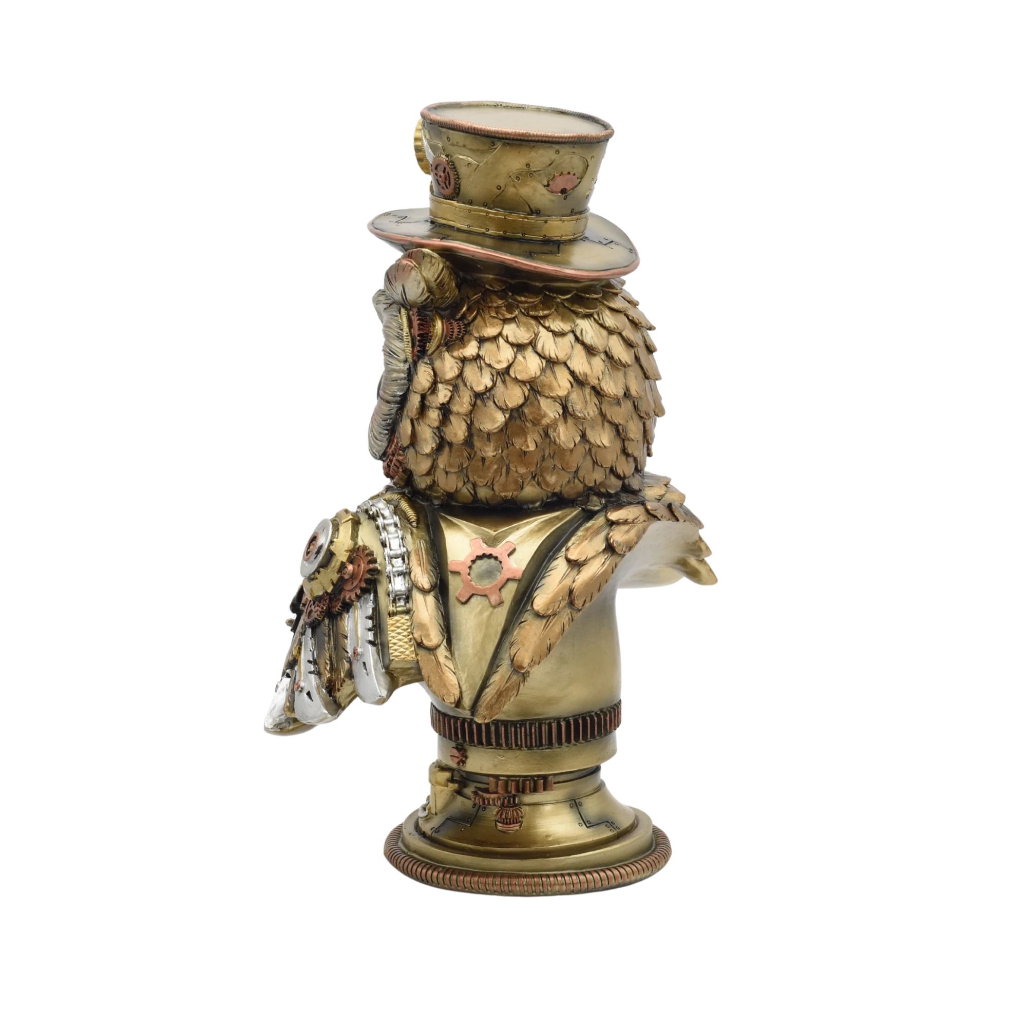 Büste einer Eule mit Zylinder im Steampunkstyle – Bild 6