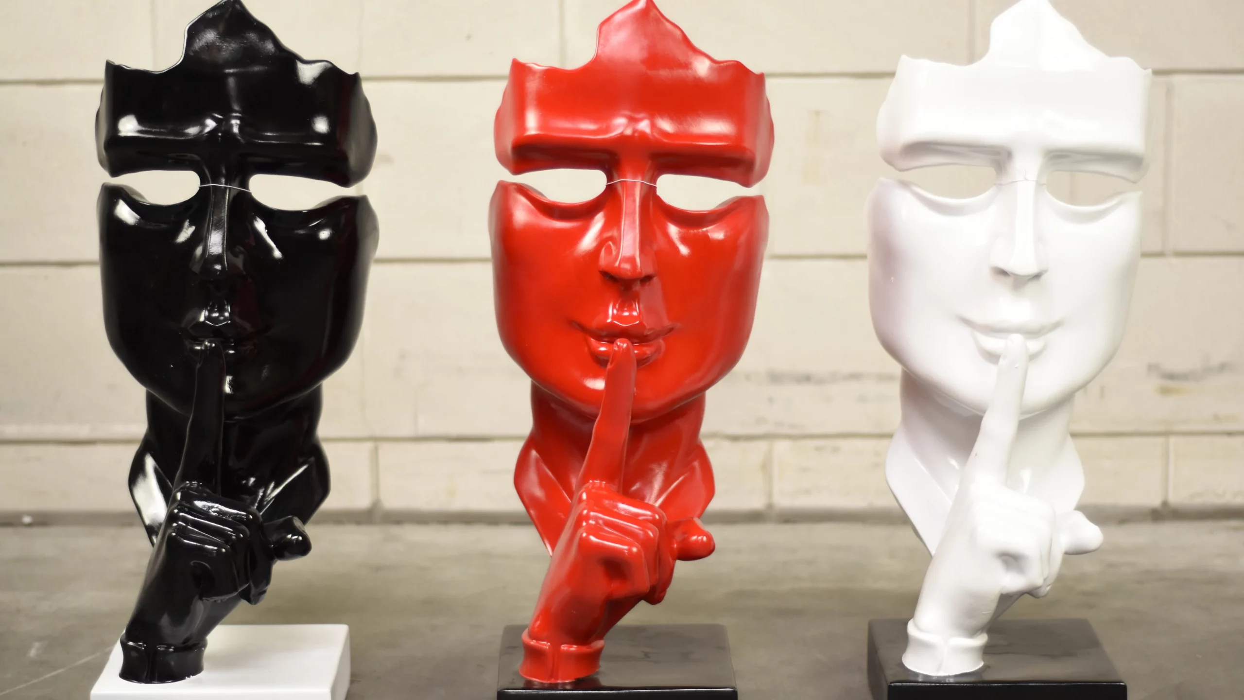Schweigemaske „Ssshhh“ aus Resin
