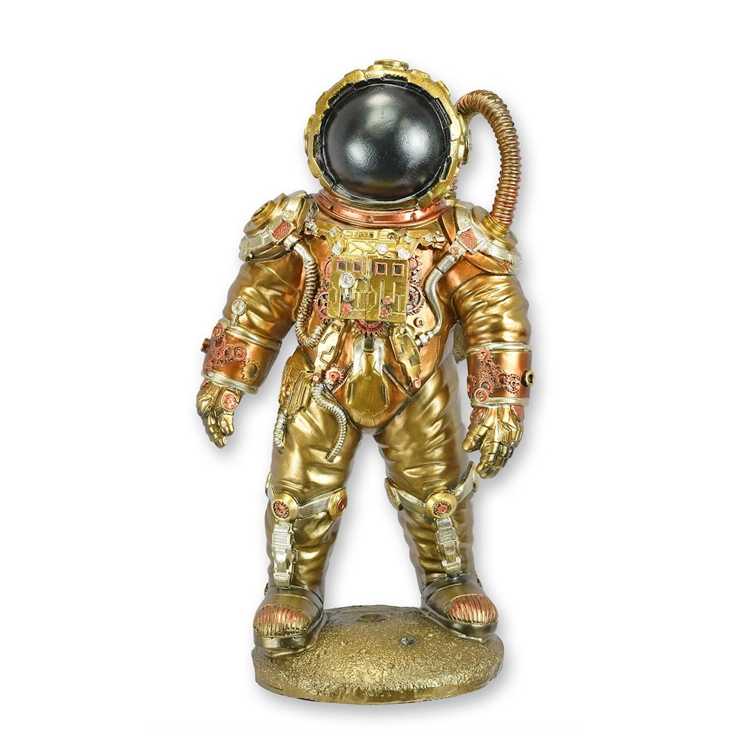 Steampunk-Astronaut im viktorianischen Raumanzug